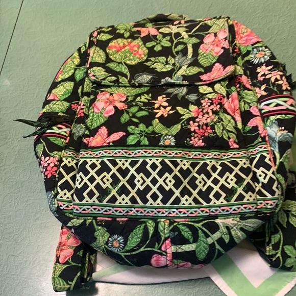 Vera Bradley floral print black background book bag. Good condition. - Picture 4 of 7